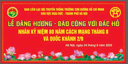 Hội Trường Sơn Hoài Đức dâng hương, báo công với Bác Hồ tại K9 Ba vì